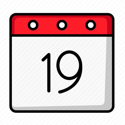 Calendar, date, nineteen, schedule, days, appointment, event icon - Download on Iconfinder