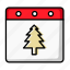 xmas, tree, date, winter, holiday, christmas, calendar 