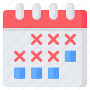 planning, schedule, calendar, counting, cross, day, date