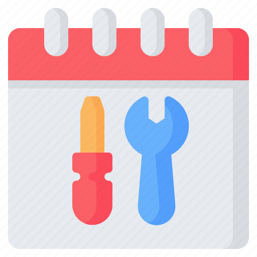 Maintenance, schedule, repair, time, wrench, screwdriver icon - Download on Iconfinder