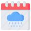rainy, season, rain, weather, day, month, calendar 