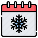 winter, season, snow, snowflake, calendar, date, time