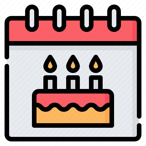 Birthday, celebration, anniversary, party, cake, calendar, day icon - Download on Iconfinder