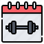 gym, schedule, fitness, workout, sport, barbell, calendar 