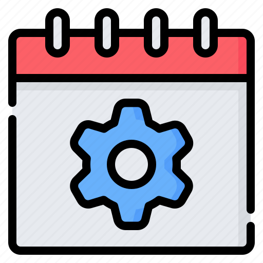 Time, management, setting, cogwheel, gear, preferences, calendar icon - Download on Iconfinder