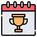 trophy, winner, award, cup, day, time, calendar