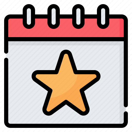 Important, day, priority, favorite, star, time, calendar icon - Download on Iconfinder