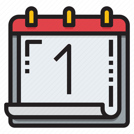 One, calendar, schedule, date, time, day icon - Download on Iconfinder
