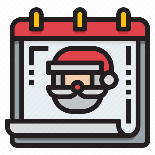Christmas, xmas, santa, calendar, schedule, date, time icon - Download on Iconfinder