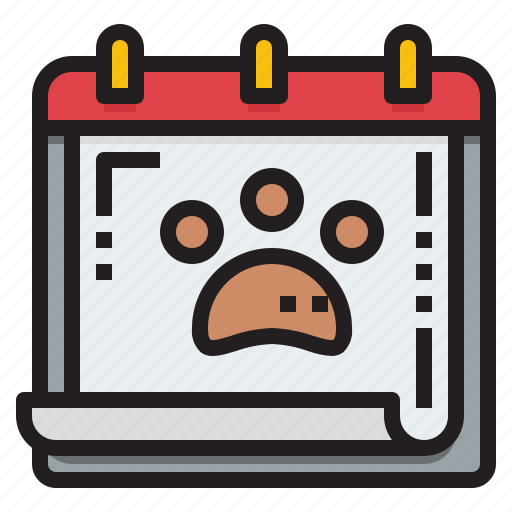 Pets, animals, pet, calendar, date, schedule, time icon - Download on Iconfinder