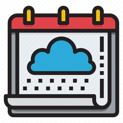 Rain, weather, calendar, date, schedule, time icon - Download on Iconfinder