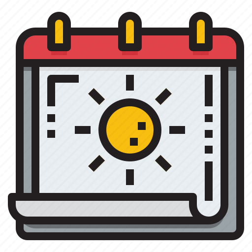 Summer, sun, calendar, date, schedule, time icon - Download on Iconfinder