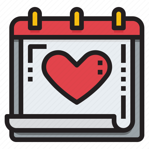 Valentine, wedding, calendar, date, schedule, day, time icon - Download on Iconfinder