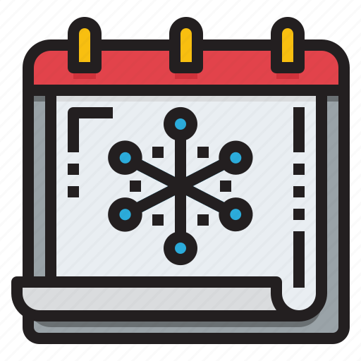 Winter, christmas, snow, calendar, schedule, date, time icon - Download on Iconfinder