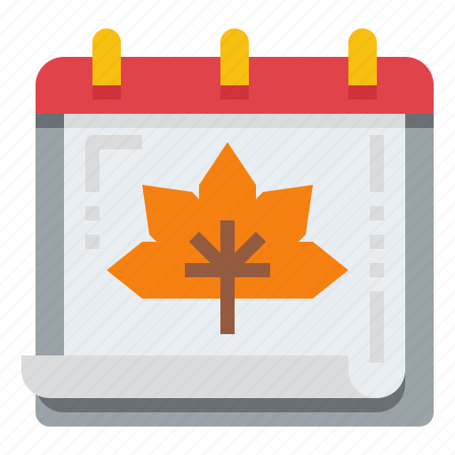 Autumn, maple, calendar, date, schedule, time icon - Download on Iconfinder