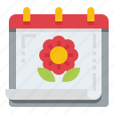 spring, flower, calendar, date, schedule, day, time