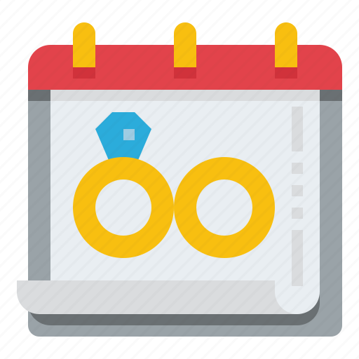 Wedding, love, marriage, calendar, schedule, time, date icon - Download on Iconfinder