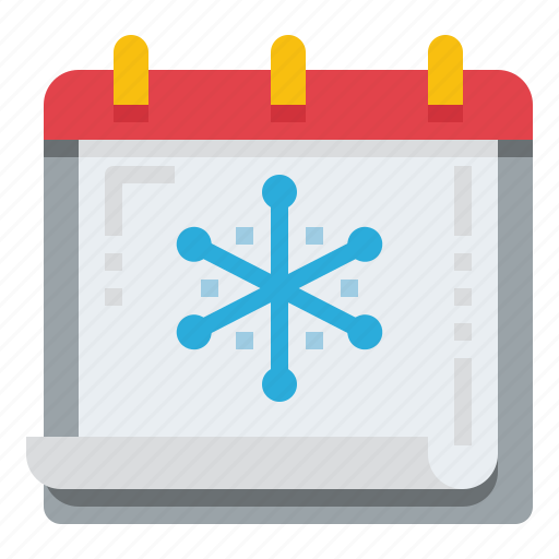 Winter, christmas, snow, calendar, schedule, date, time icon - Download on Iconfinder