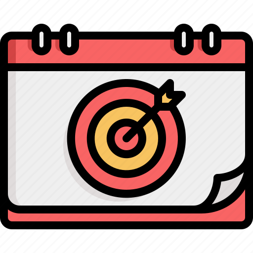Goal, target, calendar, date, success, appointment, business icon - Download on Iconfinder