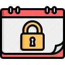lock, security, privacy, calendar, date, protection