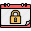 lock, security, privacy, calendar, date, protection 