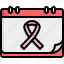 ribbon, calendar, date, cancer, woman, day, schedule 