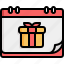 present, calendar, date, gift, box, birthday, package 