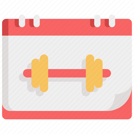 Gym, fitness, calendar, date, exercise, workout, sport icon - Download on Iconfinder