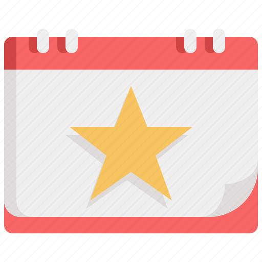 Star, calendar, date, favorite, schedule, event, bookmark icon - Download on Iconfinder