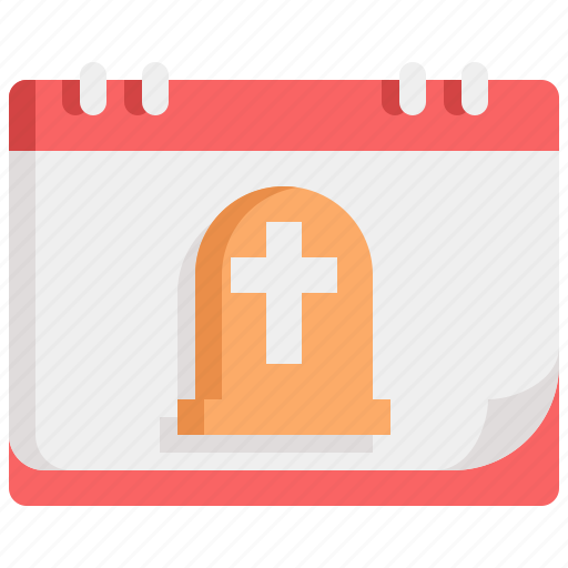 Death, graveyard, calendar, grave, funeral, memorial, day icon - Download on Iconfinder