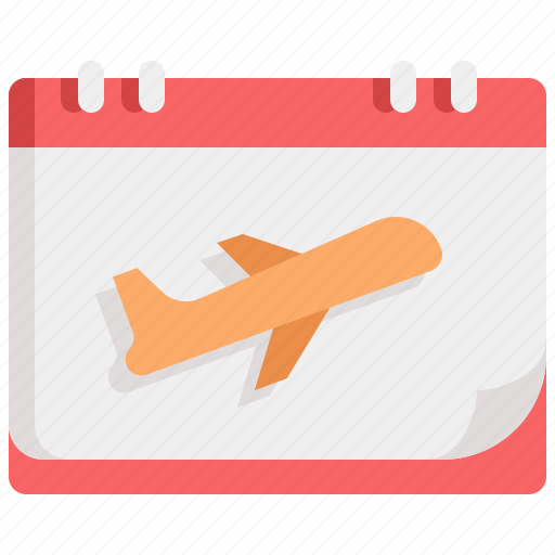 Flight, travel, airplane, calendar, date, holiday, vacation icon - Download on Iconfinder