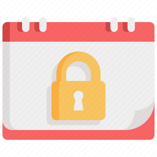Lock, security, privacy, calendar, date, protection icon - Download on Iconfinder