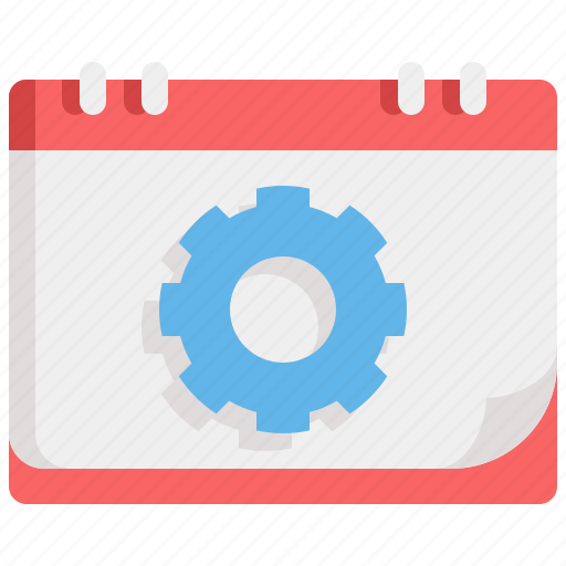 Gear, setting, calendar, date, preferences, configuration, settings icon - Download on Iconfinder