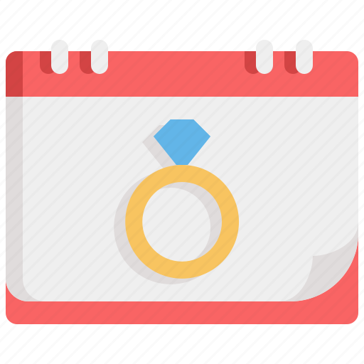 Wedding, marriage, day, calendar, date, valentine, anniversary icon - Download on Iconfinder