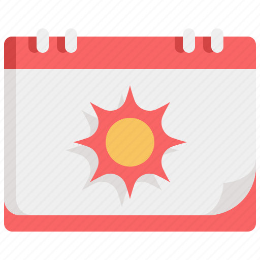 Summer, calendar, date, summertime, holiday, vacation, travel icon - Download on Iconfinder