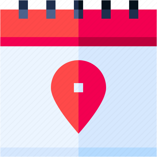 Calendar, schedule, time, and, date, location, pin icon - Download on Iconfinder