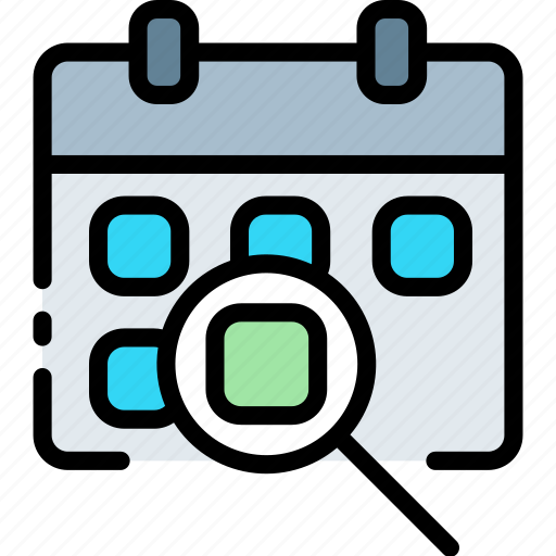 Search, date, calendar, find, magnifier, magnifying, event icon - Download on Iconfinder