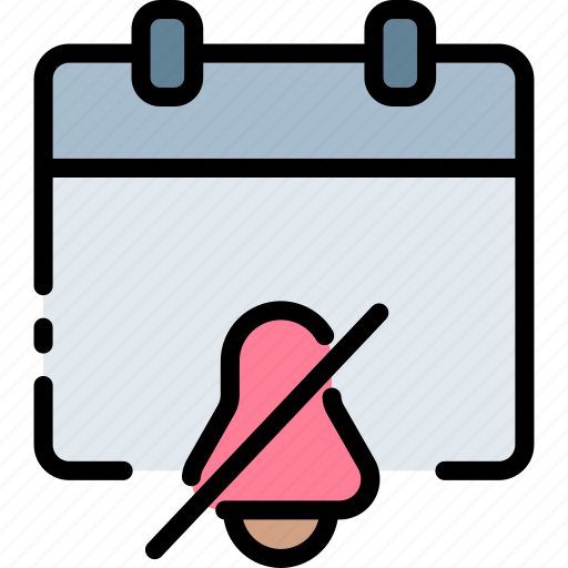 Calendar, notification, off, schedule, bell, event, date icon - Download on Iconfinder