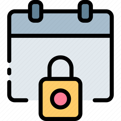 Calendar, lock, security, date, protection, secure, schedule icon - Download on Iconfinder