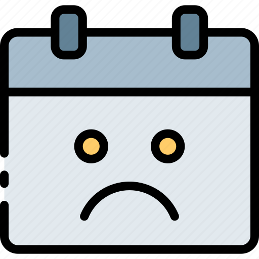 Calendar, sad, date, month, emoji, face, emotion icon - Download on Iconfinder