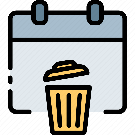 Calendar, trash, date, event, delete, remove, cancel icon - Download on Iconfinder