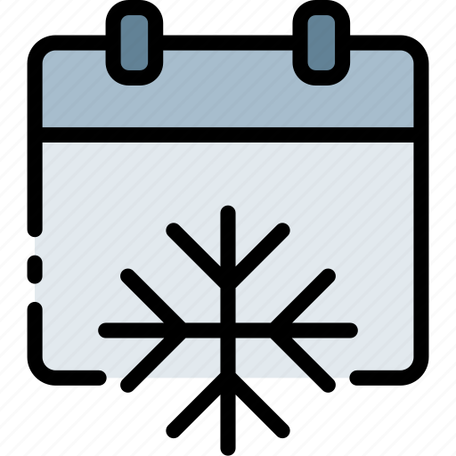 Calendar, winter, season, snow, event, schedule, christmas icon - Download on Iconfinder
