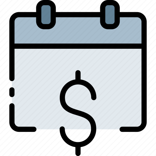 Calendar, with, money, finance, business, dollar, payment icon - Download on Iconfinder