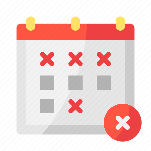 Cancel, calendar, delete, schedule, date icon - Download on Iconfinder
