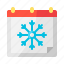 winter, season, snowflake, calendar, schedule