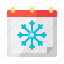 winter, season, snowflake, calendar, schedule 