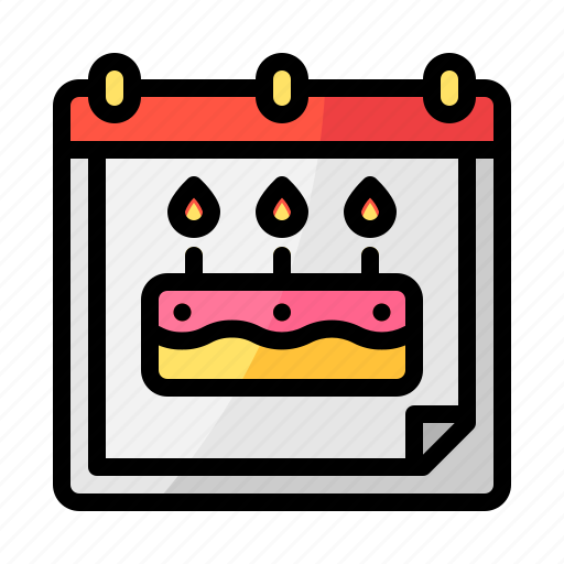 Calendar, time, celebration, party, birthday icon - Download on Iconfinder