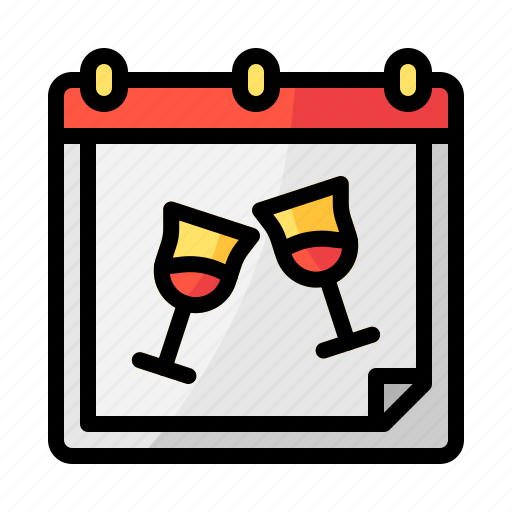 Cheer, cheers, calendar, date, celebration icon - Download on Iconfinder