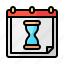 deadline, hourglass, calendar, deadlines, date 