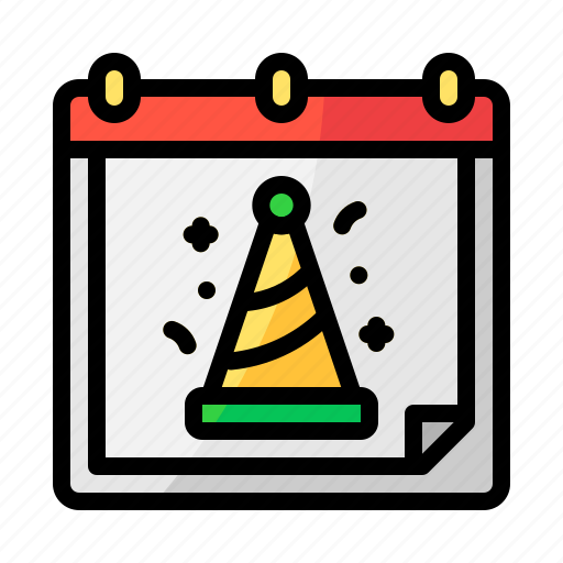 Party, birthday, celebrate, celebration, calendar icon - Download on Iconfinder